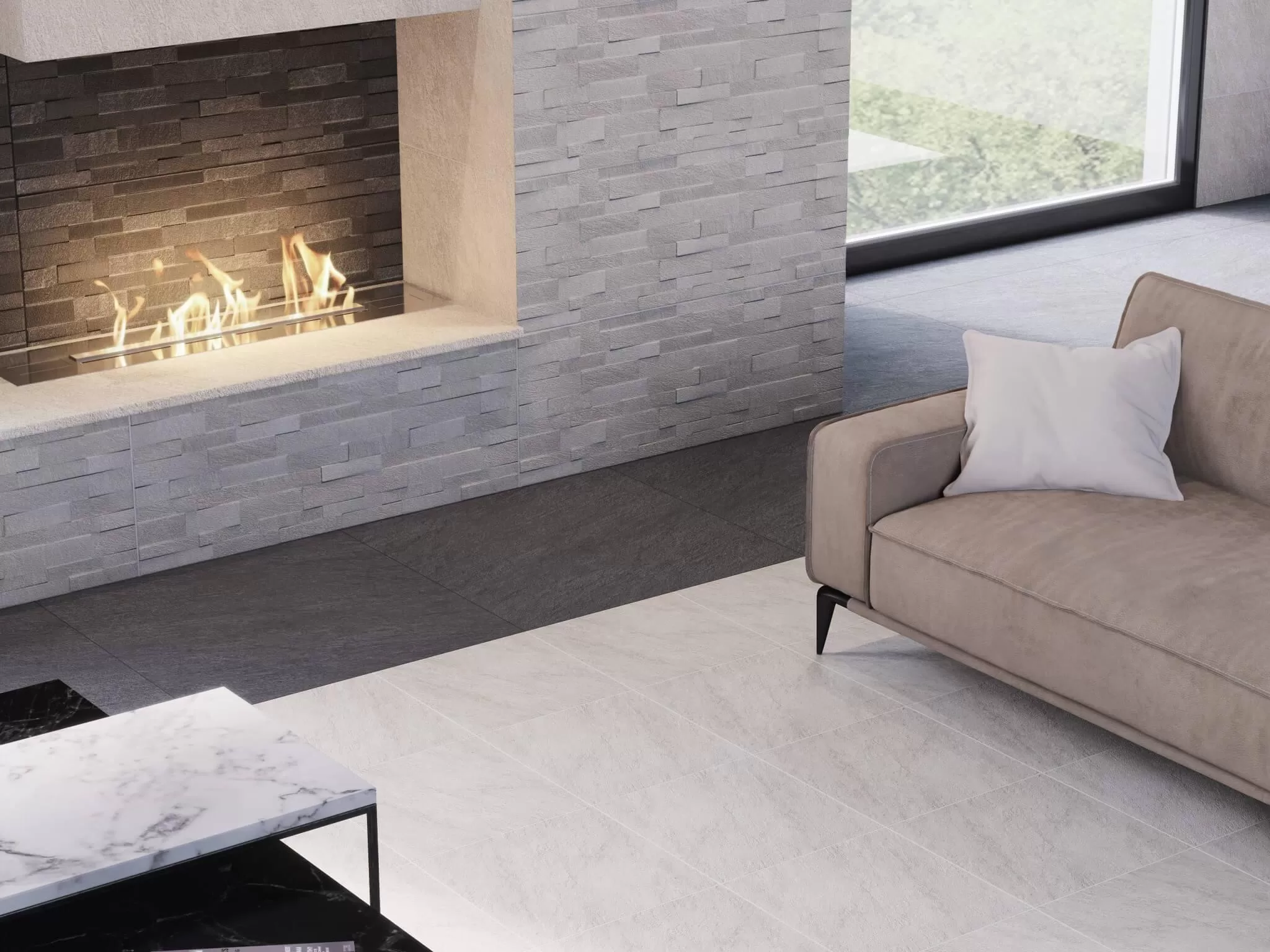 13051R На стену Гренель Серый темный обрезной 89.5х30 - фото 5