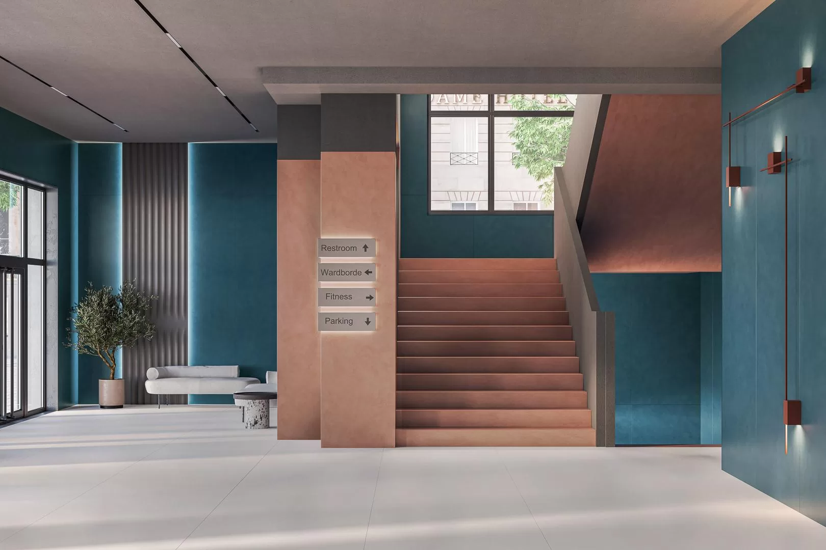 SL1232G0241R6 На стену Конкрит Красно-коралловый обрезной 119.5x320x0.6 - фото 6