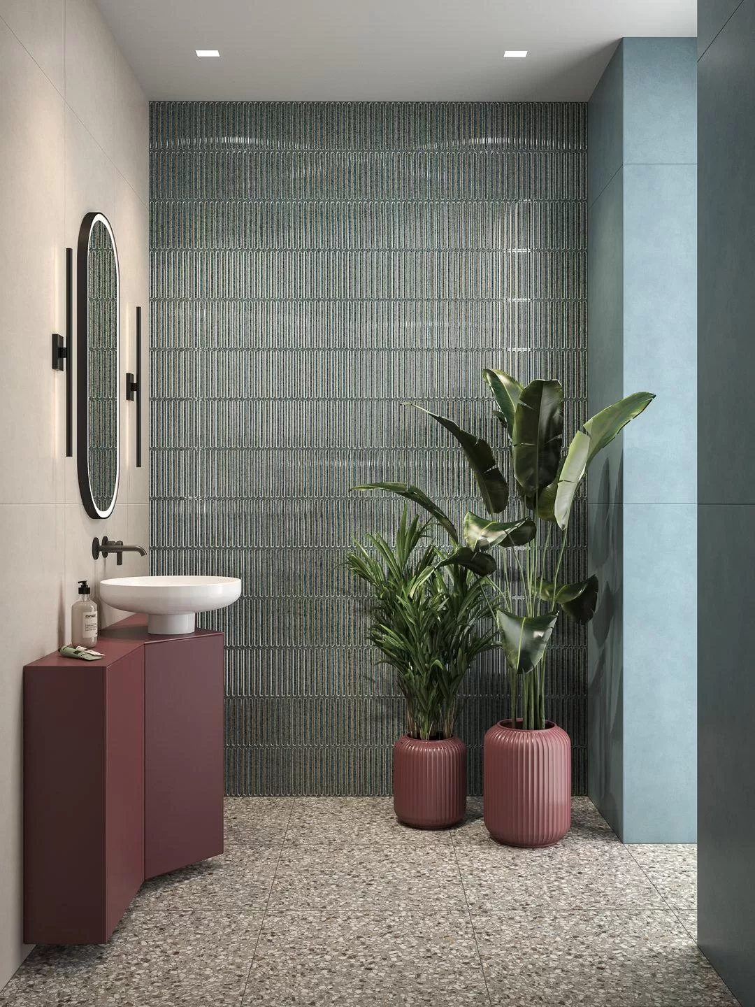 KMD2SOB005BN Декор Далия Чипсет фиолетовый глянцевый 20x20x0.95 - фото 16