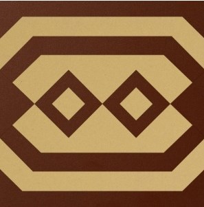 Декоративная вставка Метлахская плитка 100N021F007 ENC 21F 07 (ROU COG) 10x10