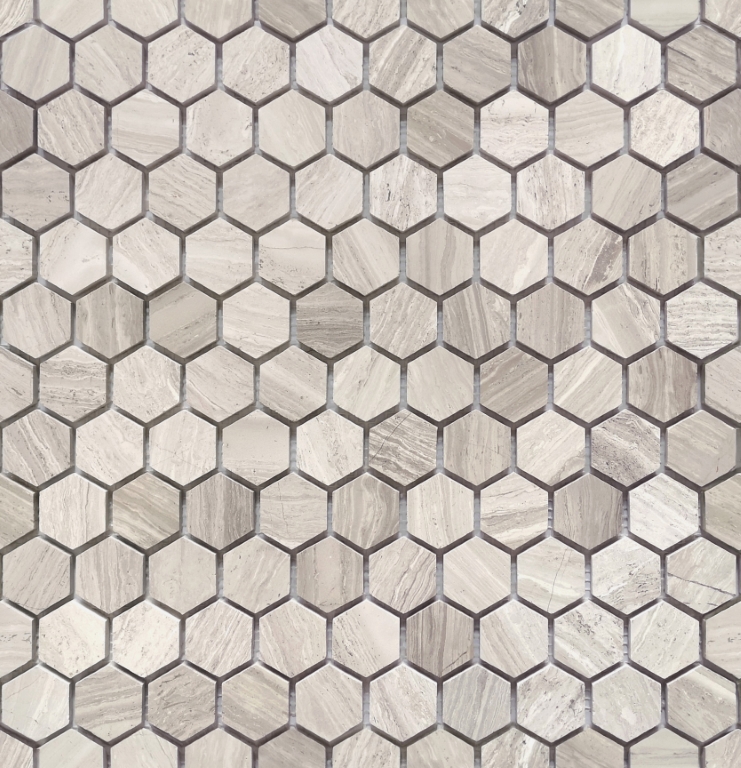 На пол Pietrine Hexagonal Travertino silver MAT hex