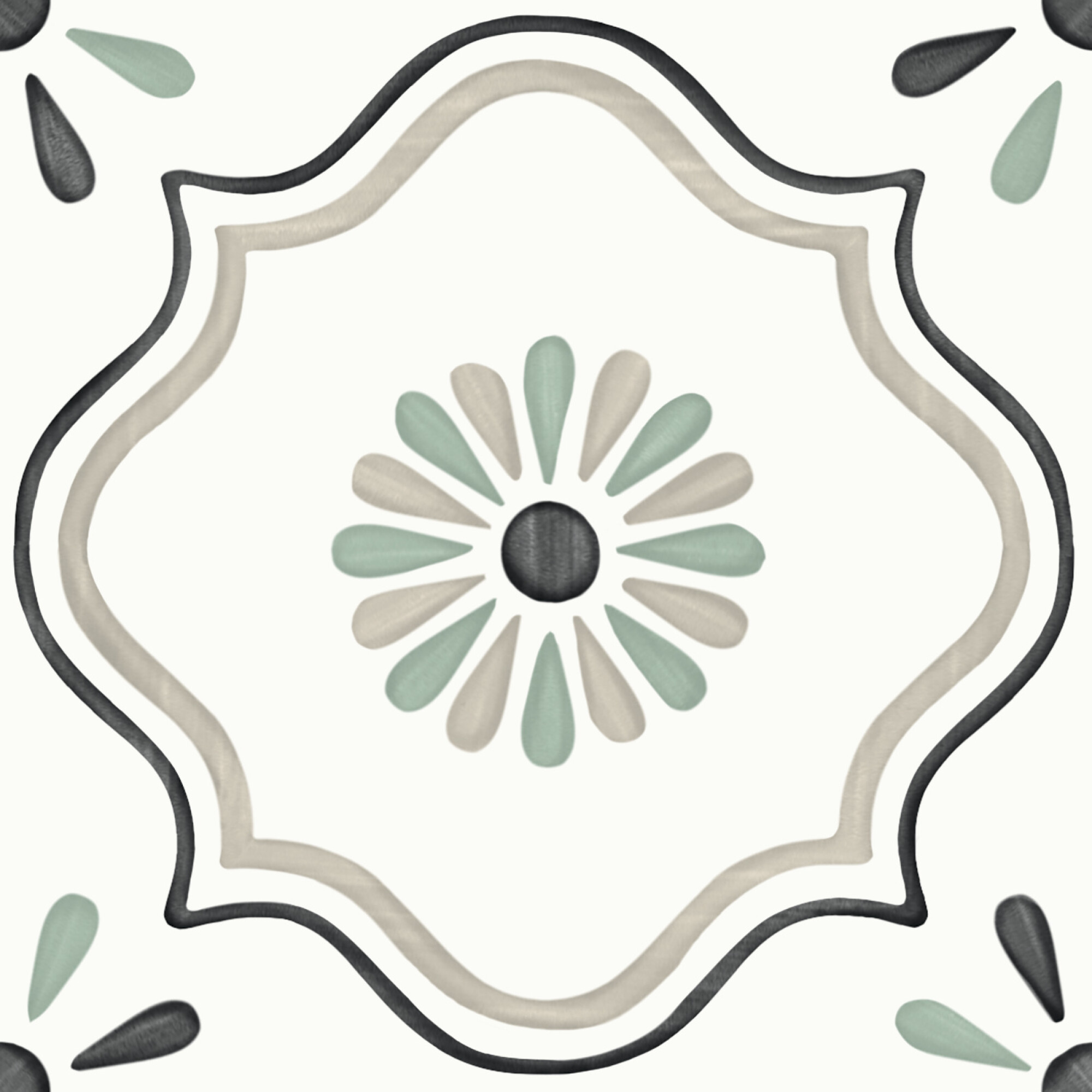 3356231084 На пол Tanger Sand Flower 12.3x12.3 - фото 6