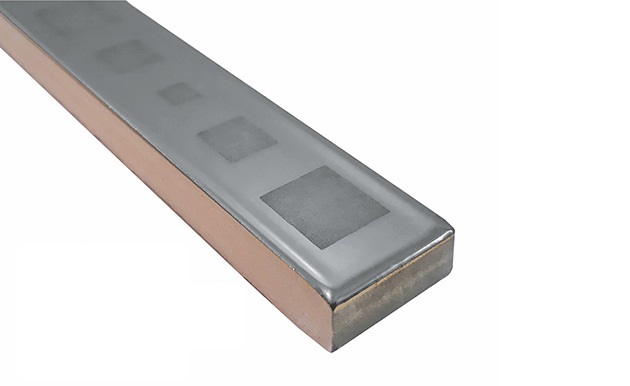 БК 215 Бордюр Керамические бордюры Квадро платина матовый 2х60 - фото 2