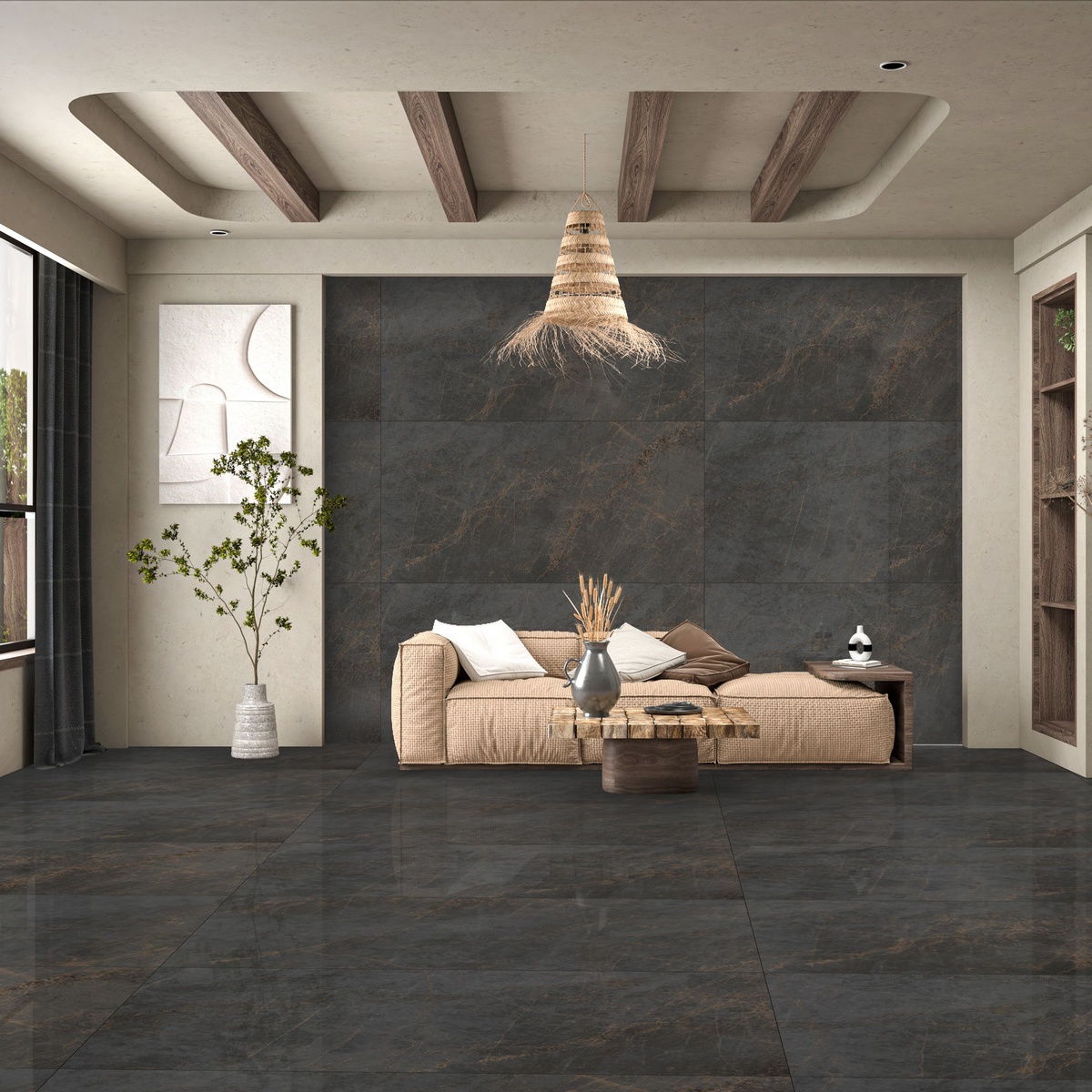 N20636 На пол Marble Antique Nero Lap Carving 60x120 - фото 31