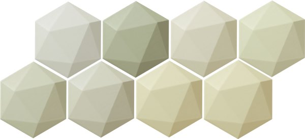Настенная Origami Green hex 11x12.5
