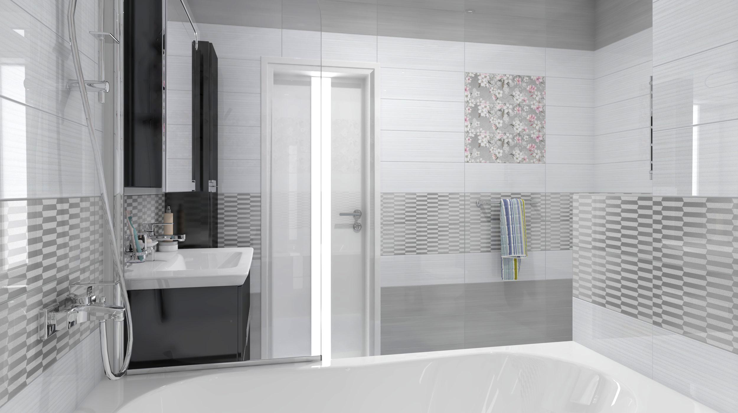 IA2O091 Декор Issa Серая 19.8x59.8 - фото 4