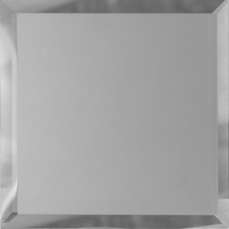 КЗСм1-10 Настенная Зеркальная плитка Квадратная серебряная матовая с фацетом 10 мм 10x10
