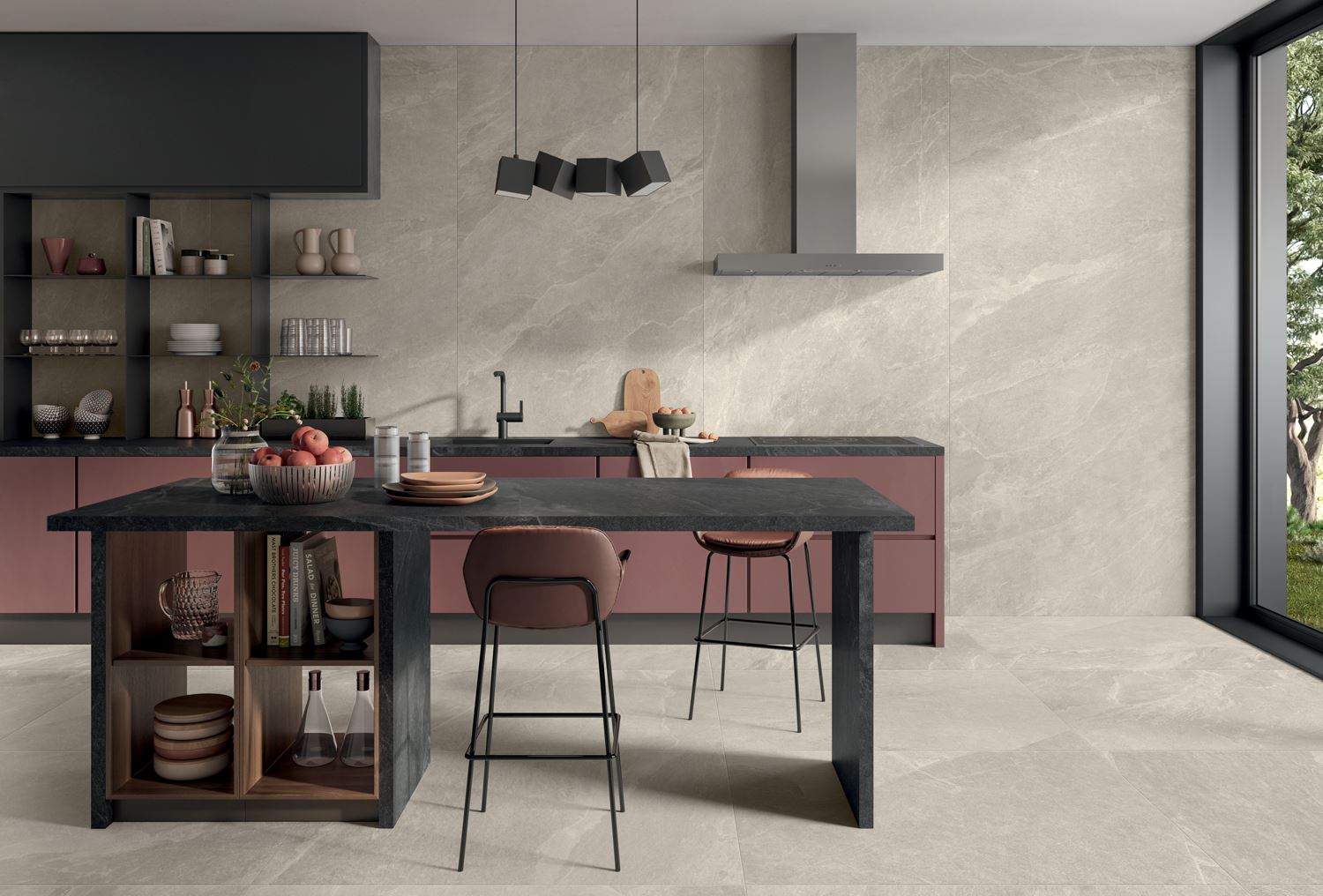 PZ6ST40 На пол Stone Trace Hollow Nat 6 mm 120x278 - фото 7