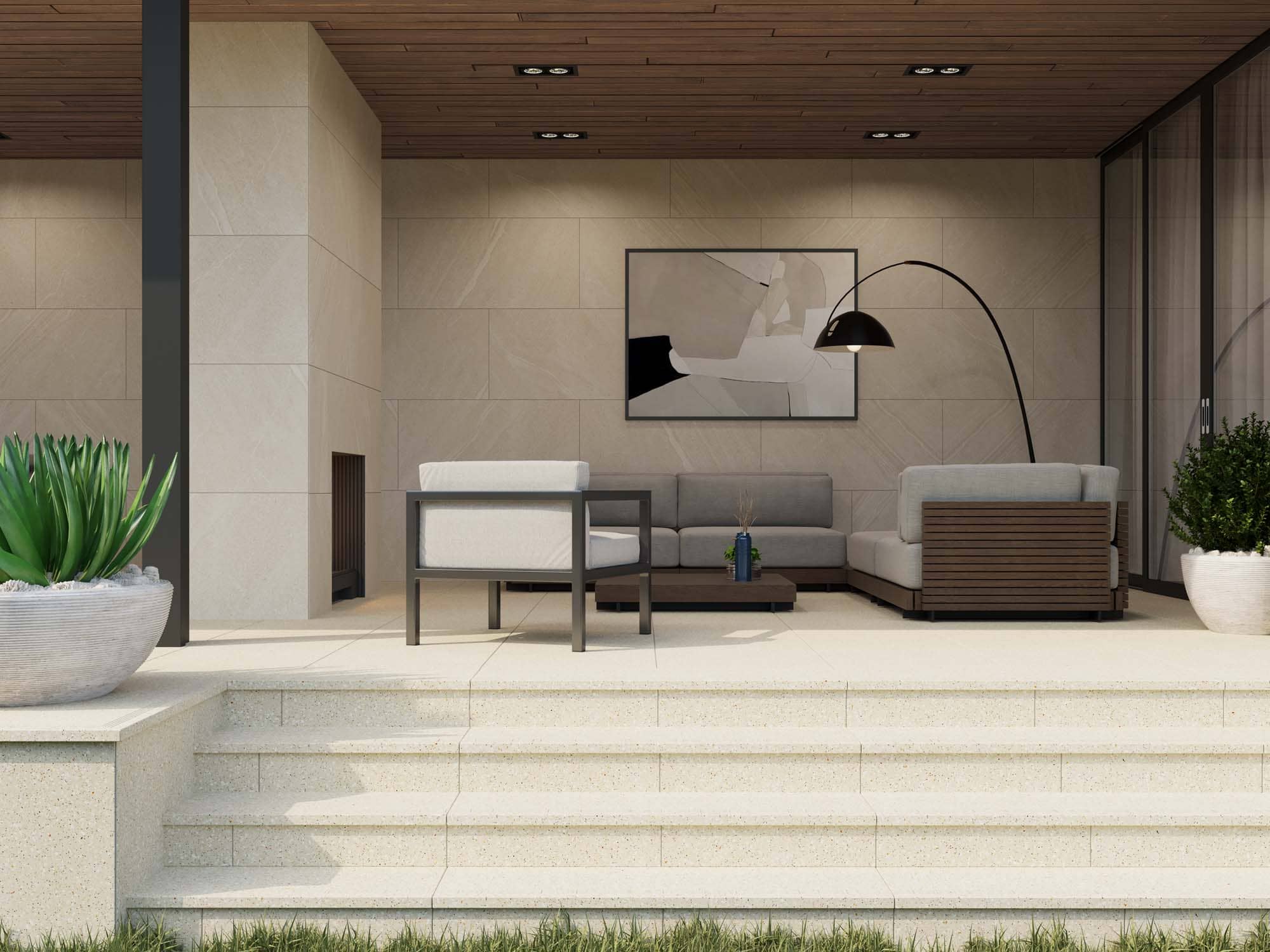 Steptrade/GB04_NS/30x120x10 Ступень Gabbro GB04 Brown неполированная с насечками 30x120 - фото 8