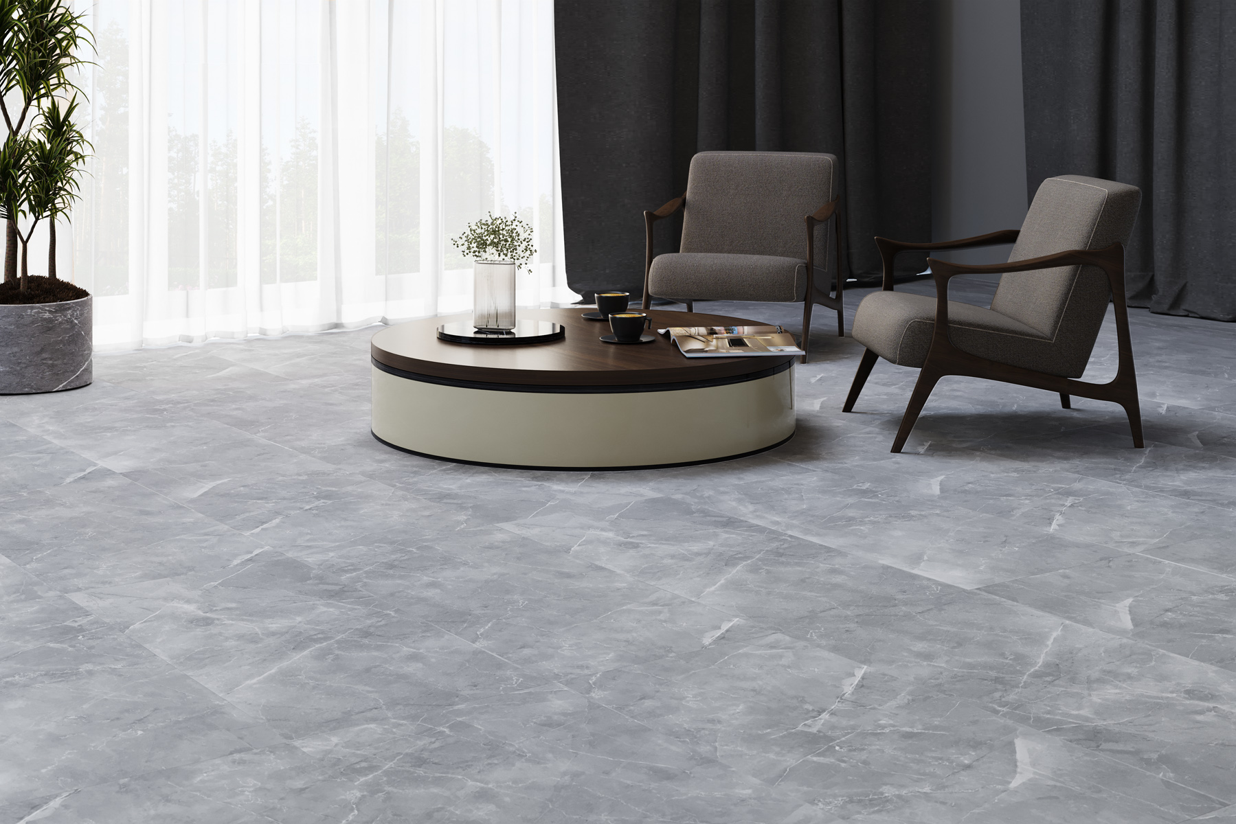 На пол Silk Basaltina Bianco Matt 60x120 - фото 15