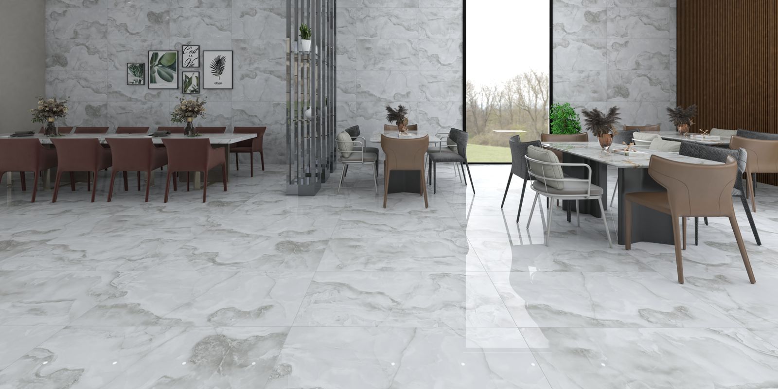 На пол Slim GVT Lapino White Carving Rectificado 60x120x0.7 - фото 17