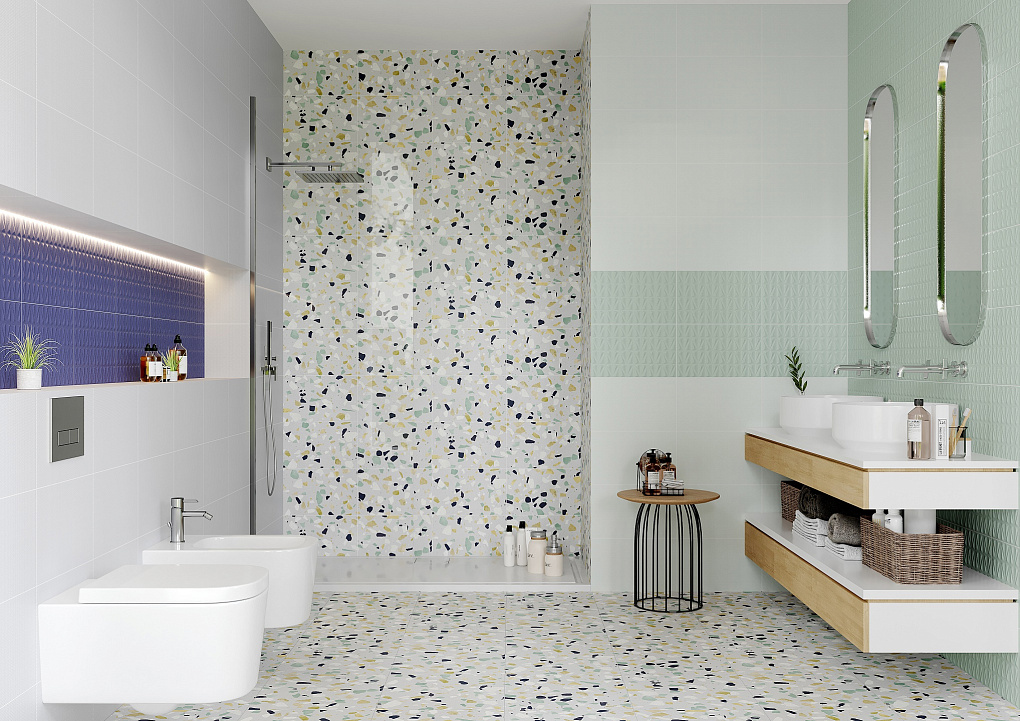 010100001196 На стену Конфетти Зеленый верх 01 25х40 - фото 5