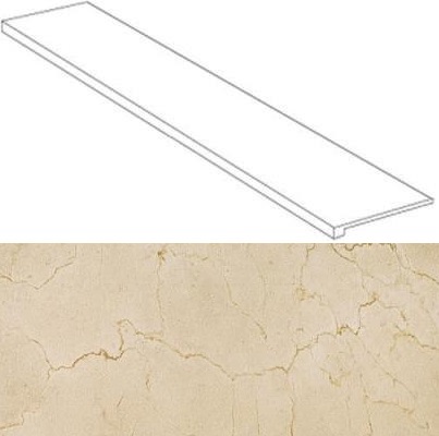 620070000768 Ступень Supernova Stone Cream Scalino laterale sx 33x120