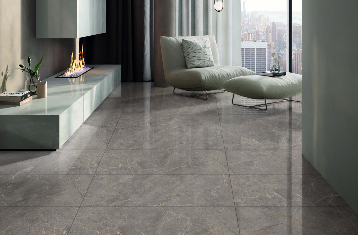 На пол Polished Matrix Ivory 60x120 - фото 8