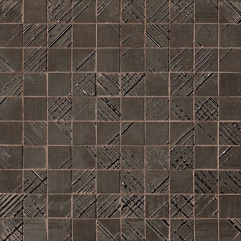 fOY1 Настенная Bloom Metal Brown Gold Mosaico 30.5x30.5