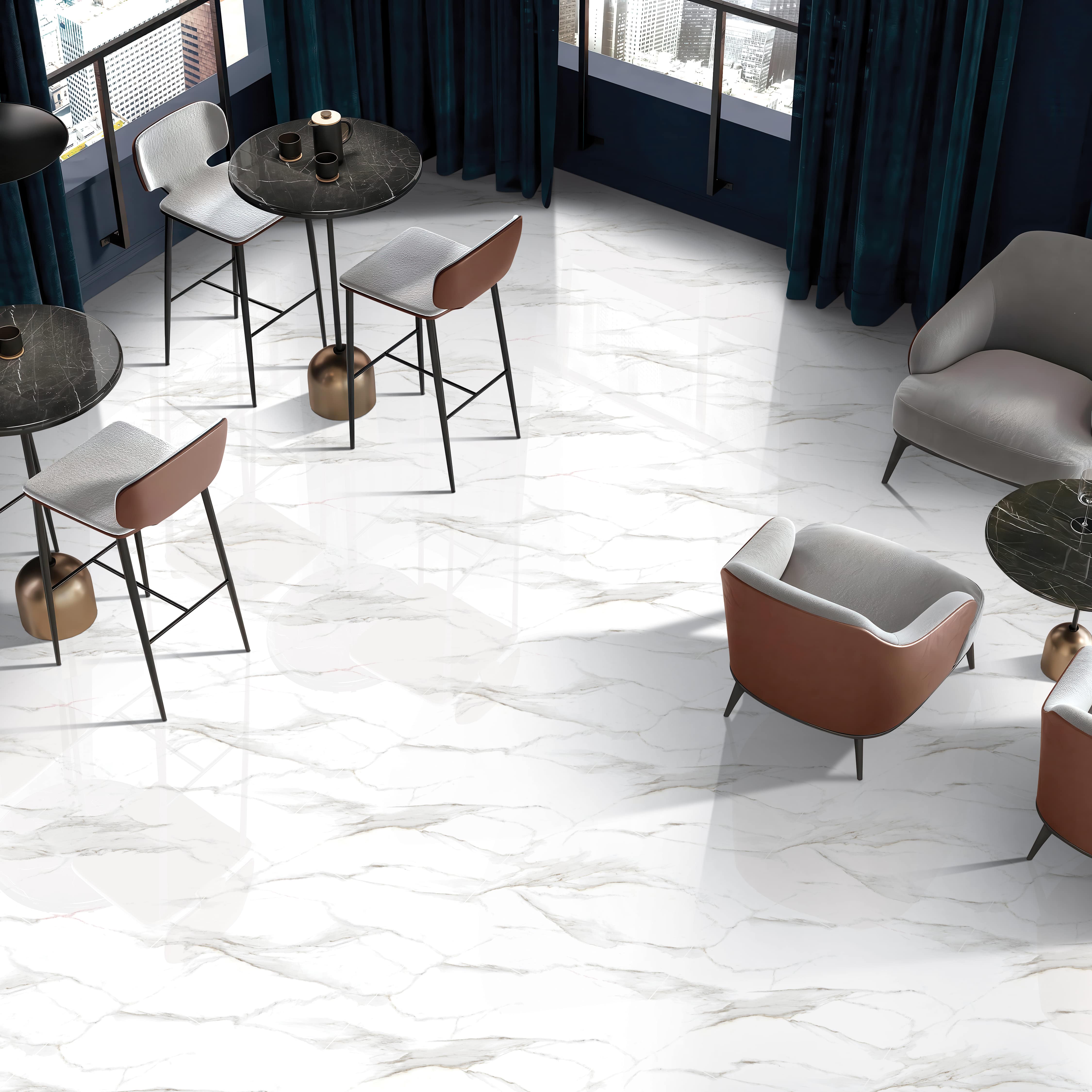 R0003-MA На пол Arctic White Матовый 600x600 - фото 6