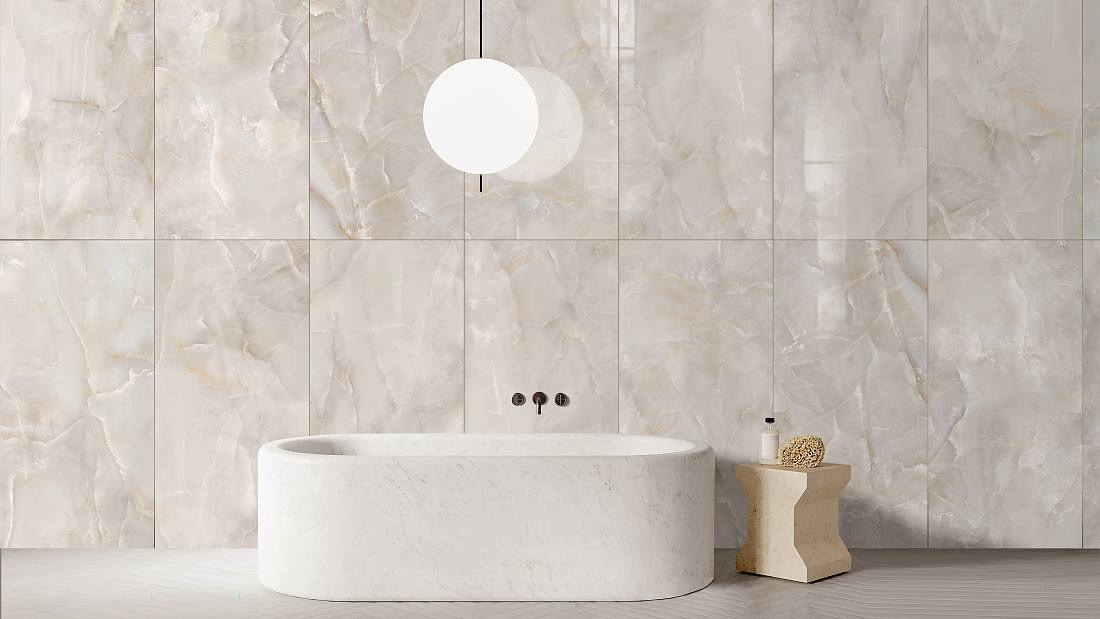 На стену Onice Pesco Бежевая 8.3mm 31.5x63 - фото 4