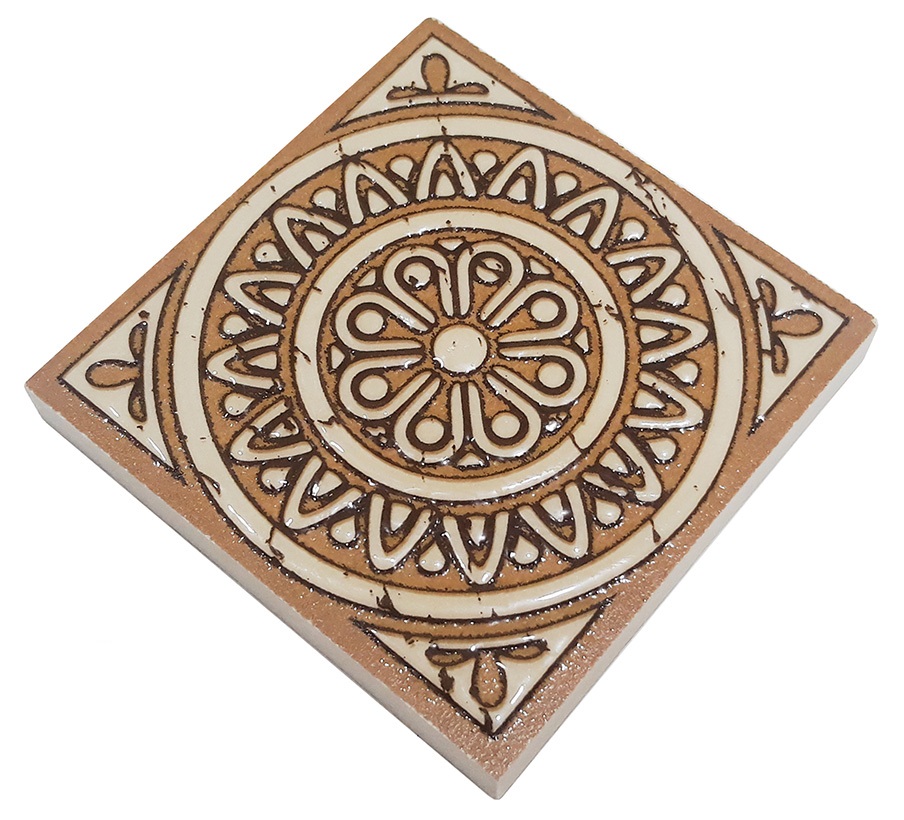 ВК 02 Декоративная вставка Керамические вставки Антик 6х6 - фото 2