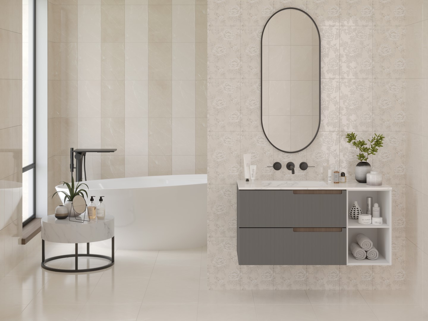 010400001304 На пол Гармония Бежевый 01 400х400х7 - фото 4