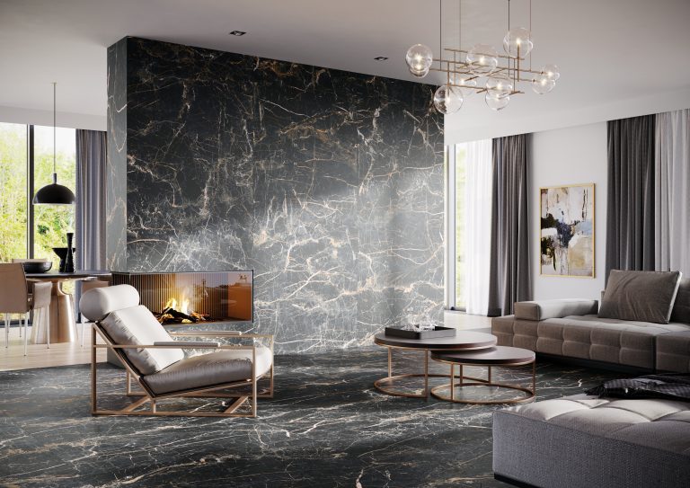 На пол Marquina Gold Rect R9 119.7x59.7 - фото 2