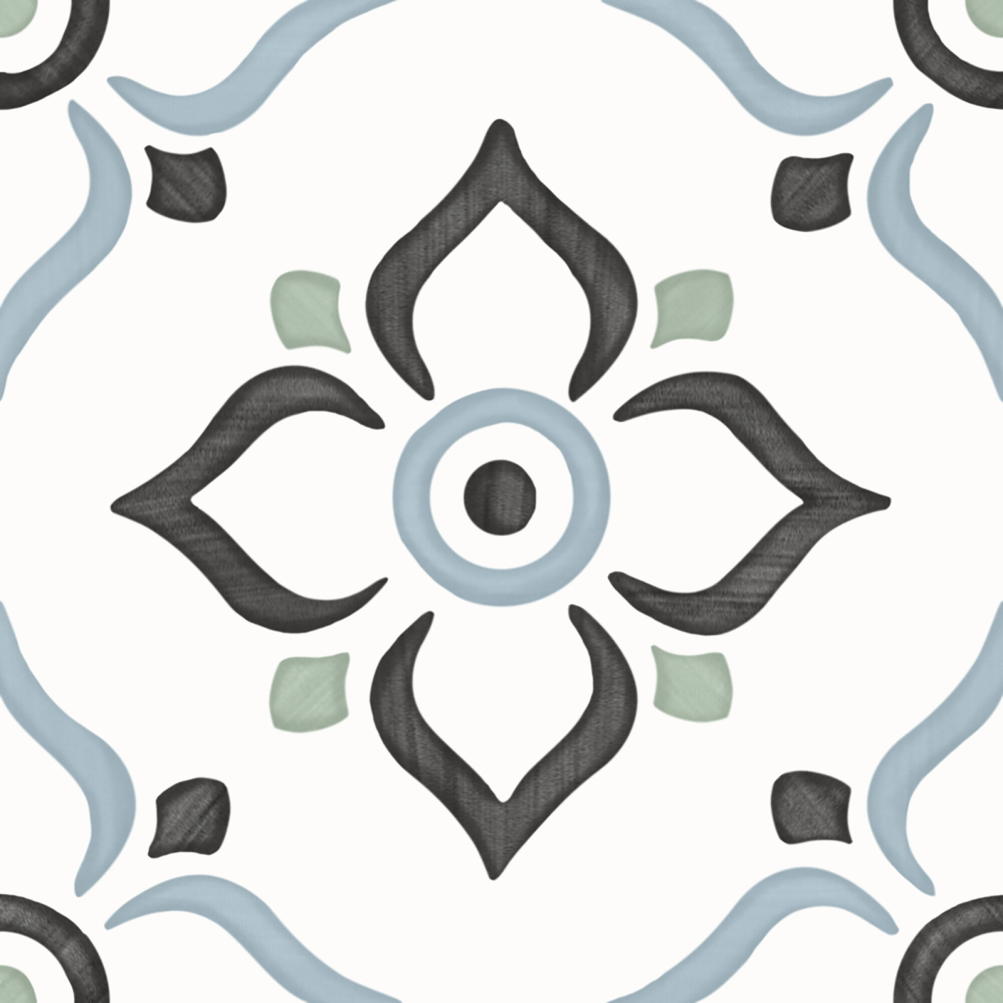 3356231086 На пол Tanger Blue Garden 12.3x12.3 - фото 5