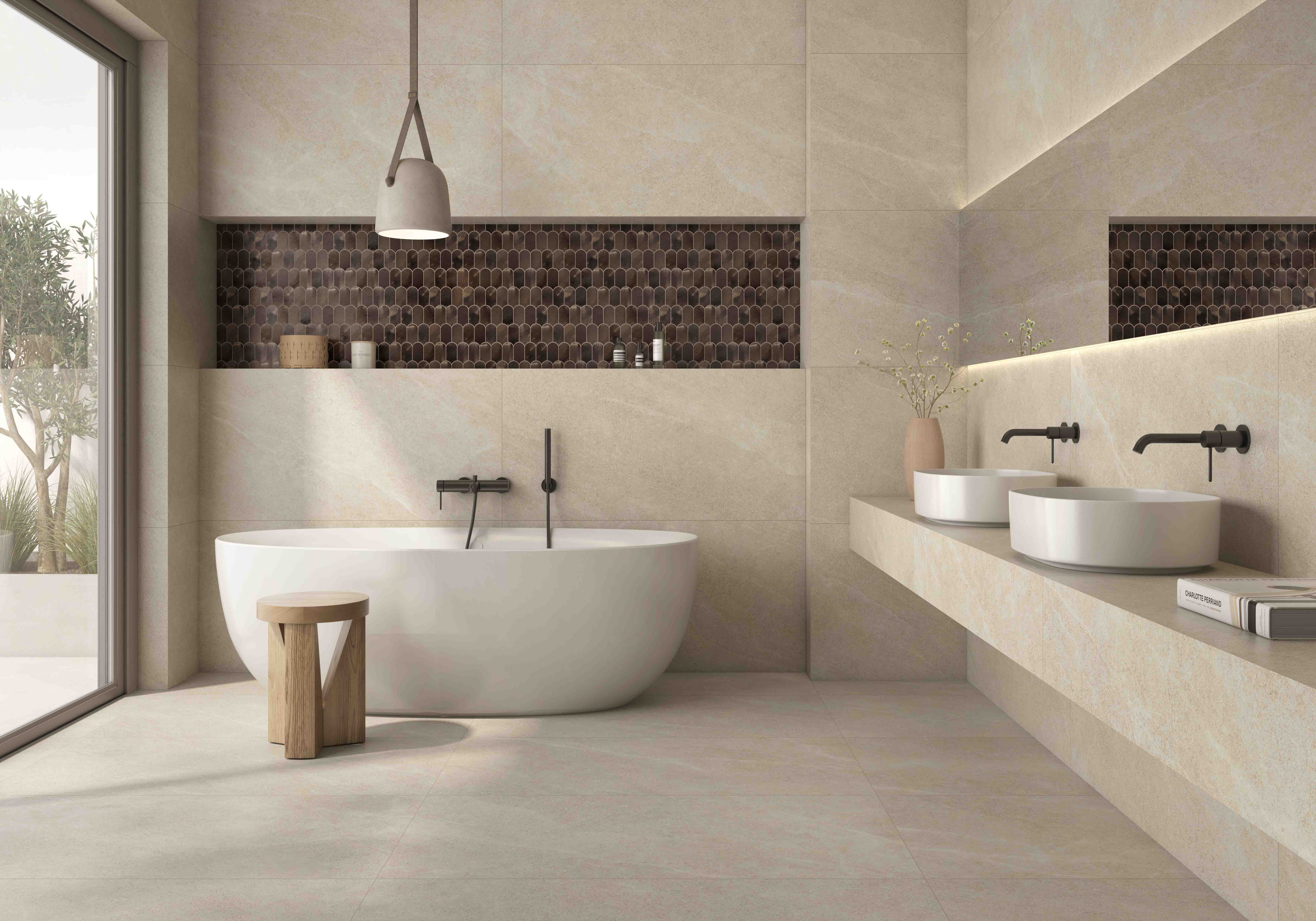 F6J0B54041 На пол Riviere Beige 60х120 - фото 5