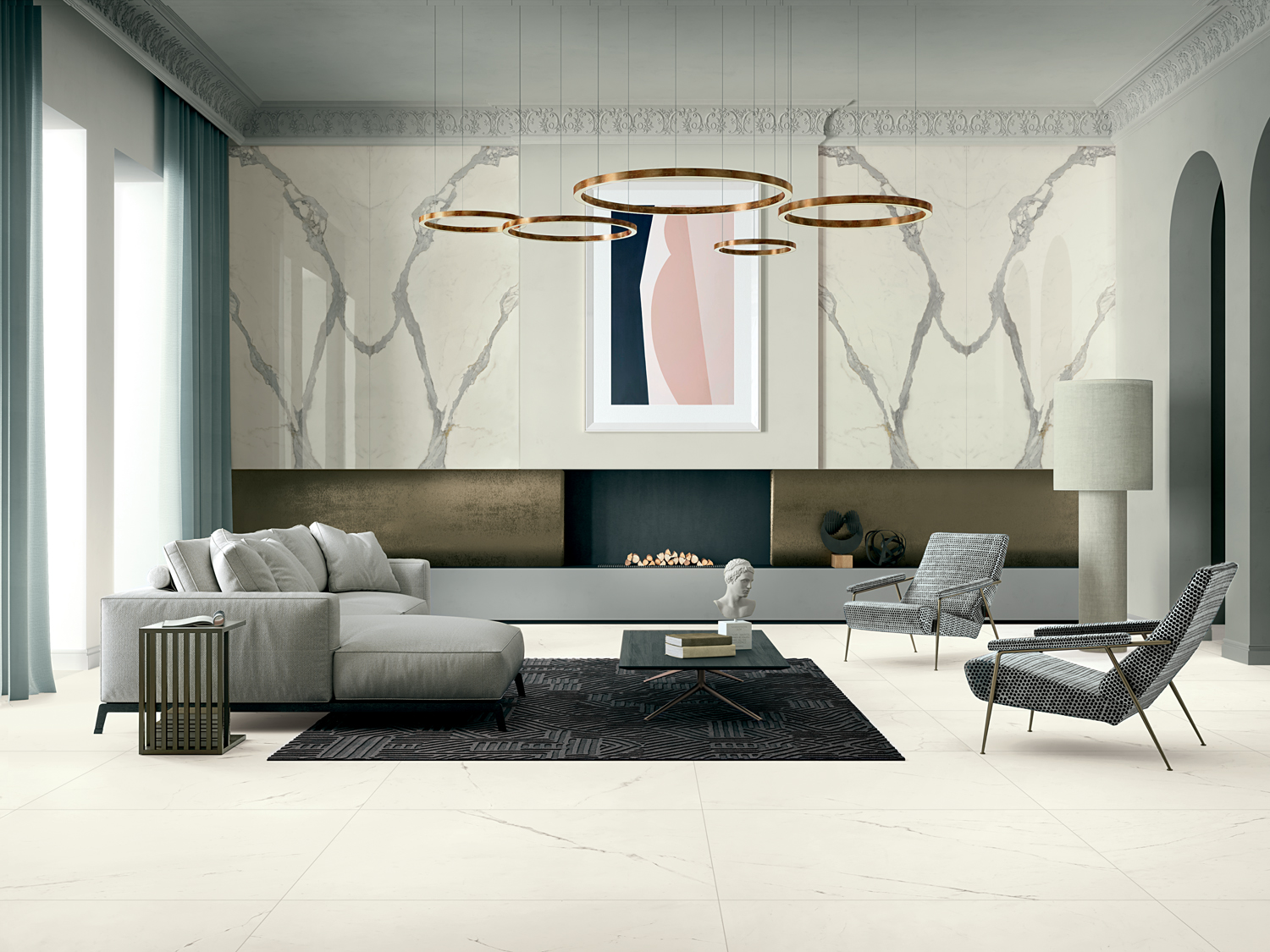 EK6VA33 На пол Vanity Onice Royal Touch 6.5 mm 120x278 - фото 2