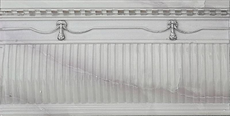 NCZ315007B Плинтус Royal Alzata Ornato Silver 30x15.6