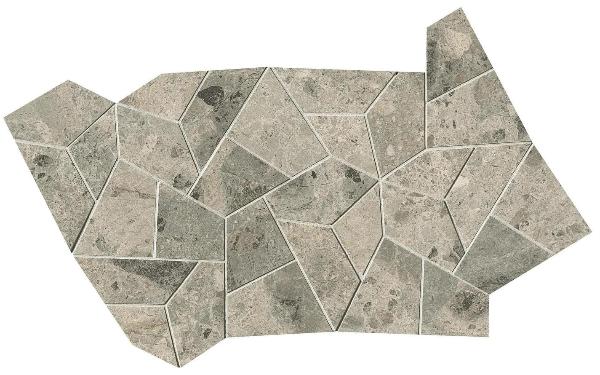 fQNM Напольная Nativa Grey Fly Mosaico Satin 25x41.5