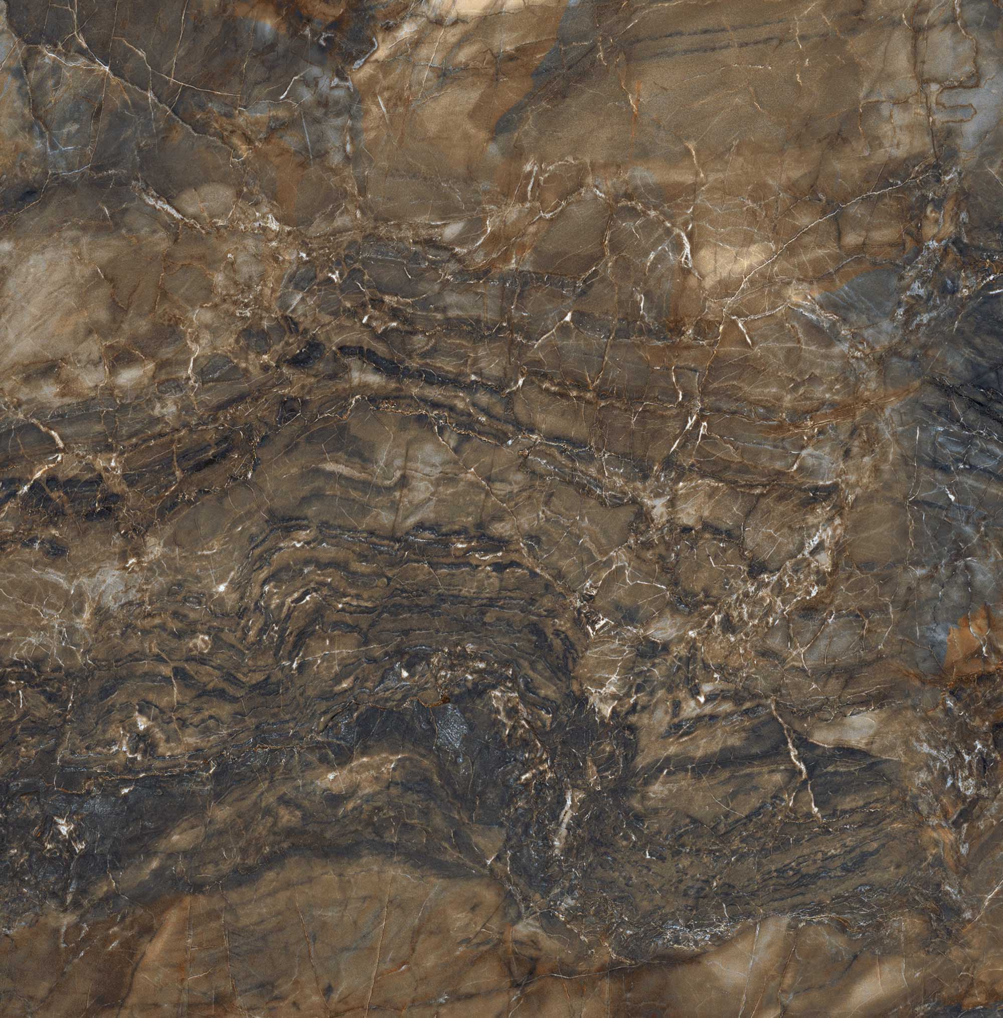 На пол Bernini BR04 Dark Brown Неполированный Рект. 80х80х10