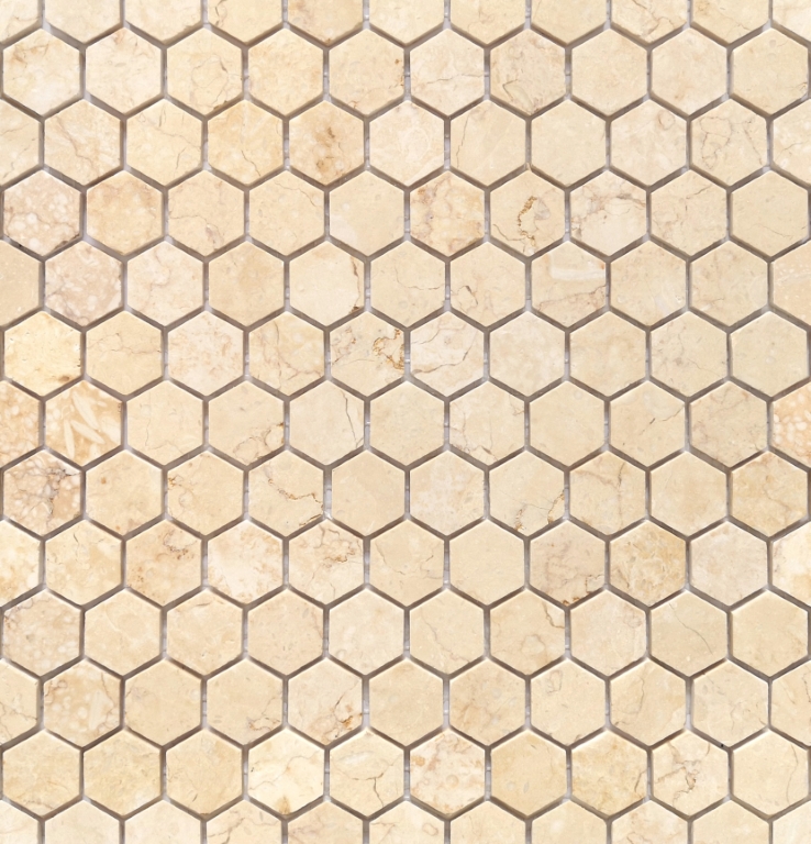 На пол Pietrine Hexagonal Botticino MAT hex