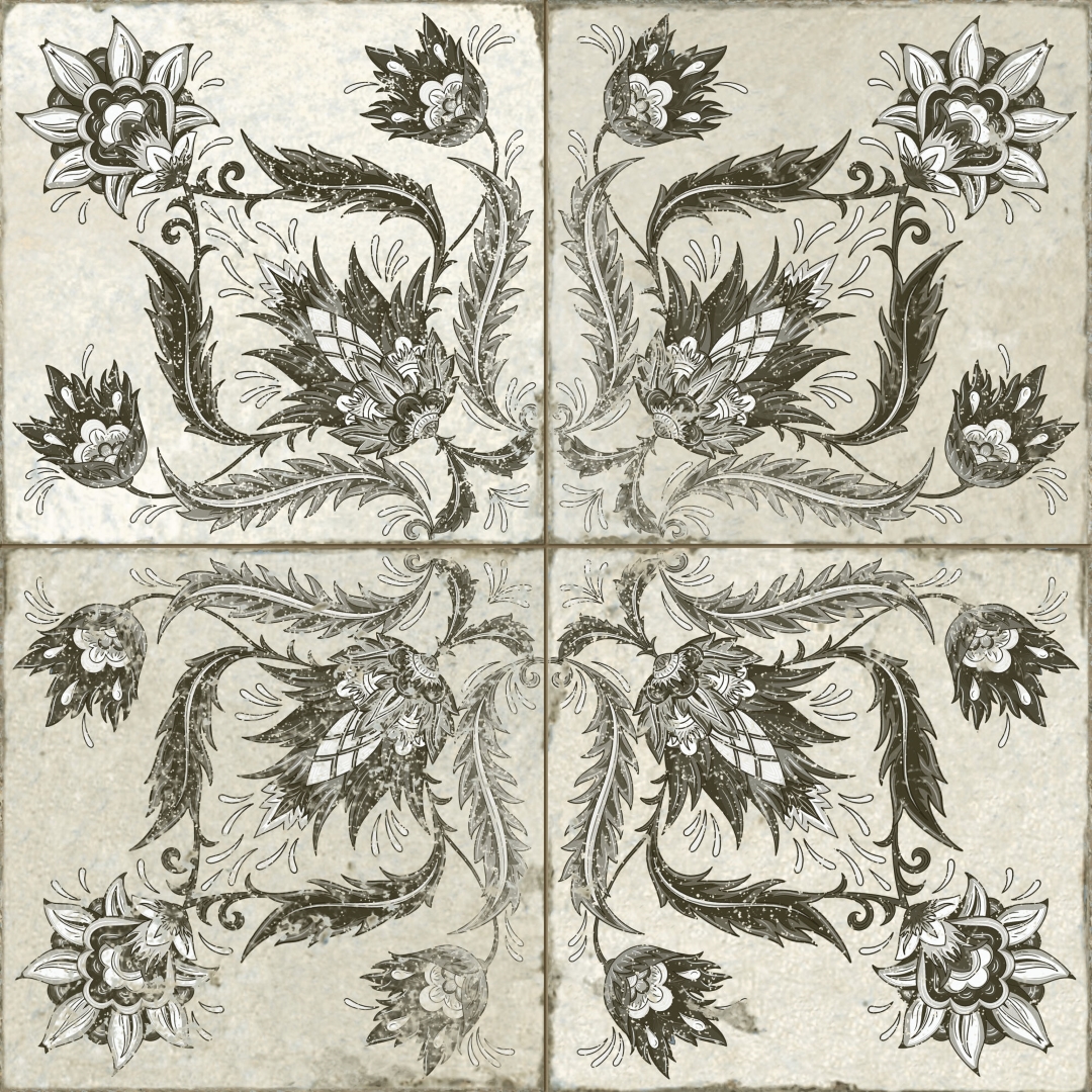 39368 На пол FS Ivy Black 45x45x0.95 - фото 8