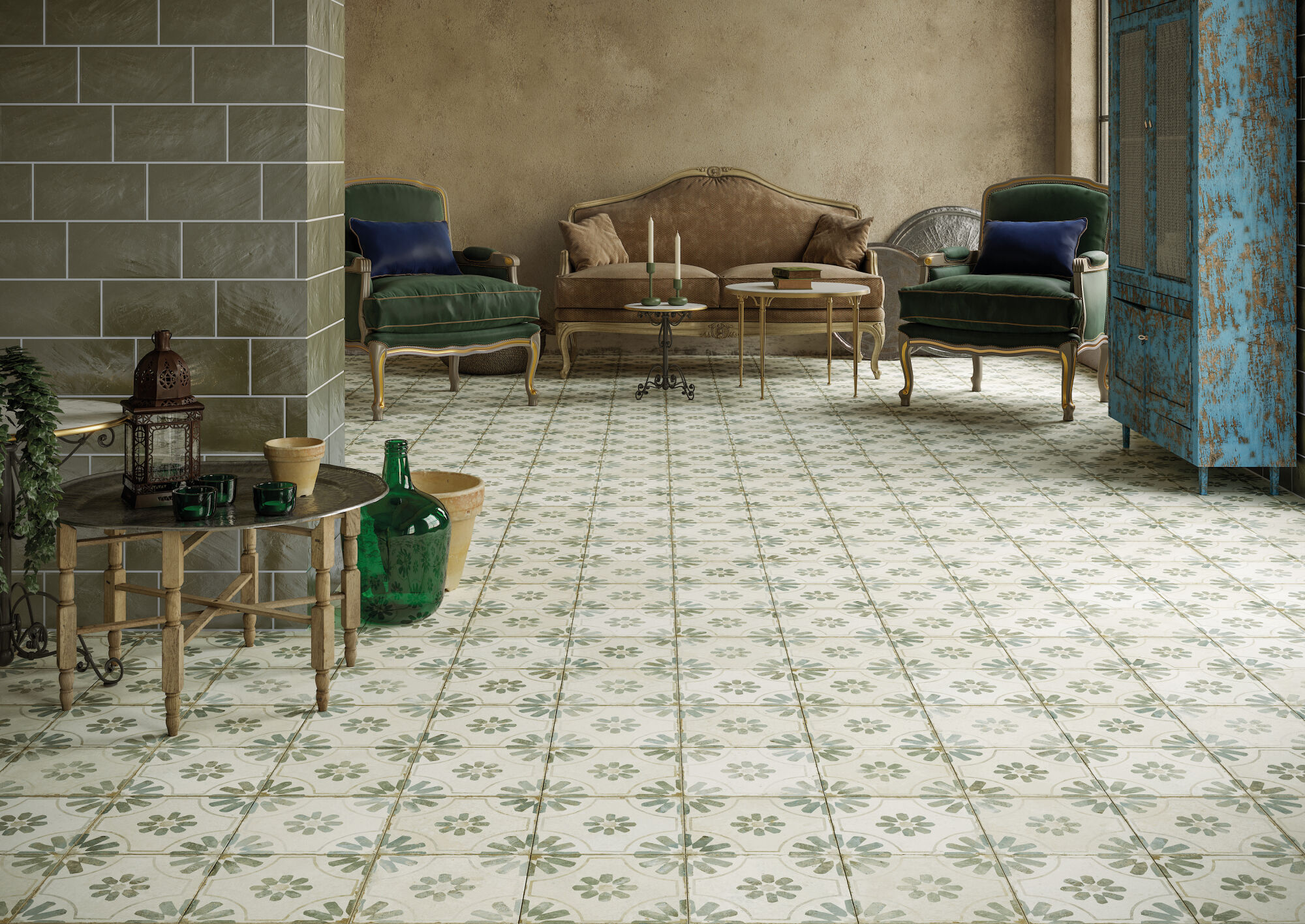 38168 На пол Fs Blume Blue 45x45x0.95 - фото 10