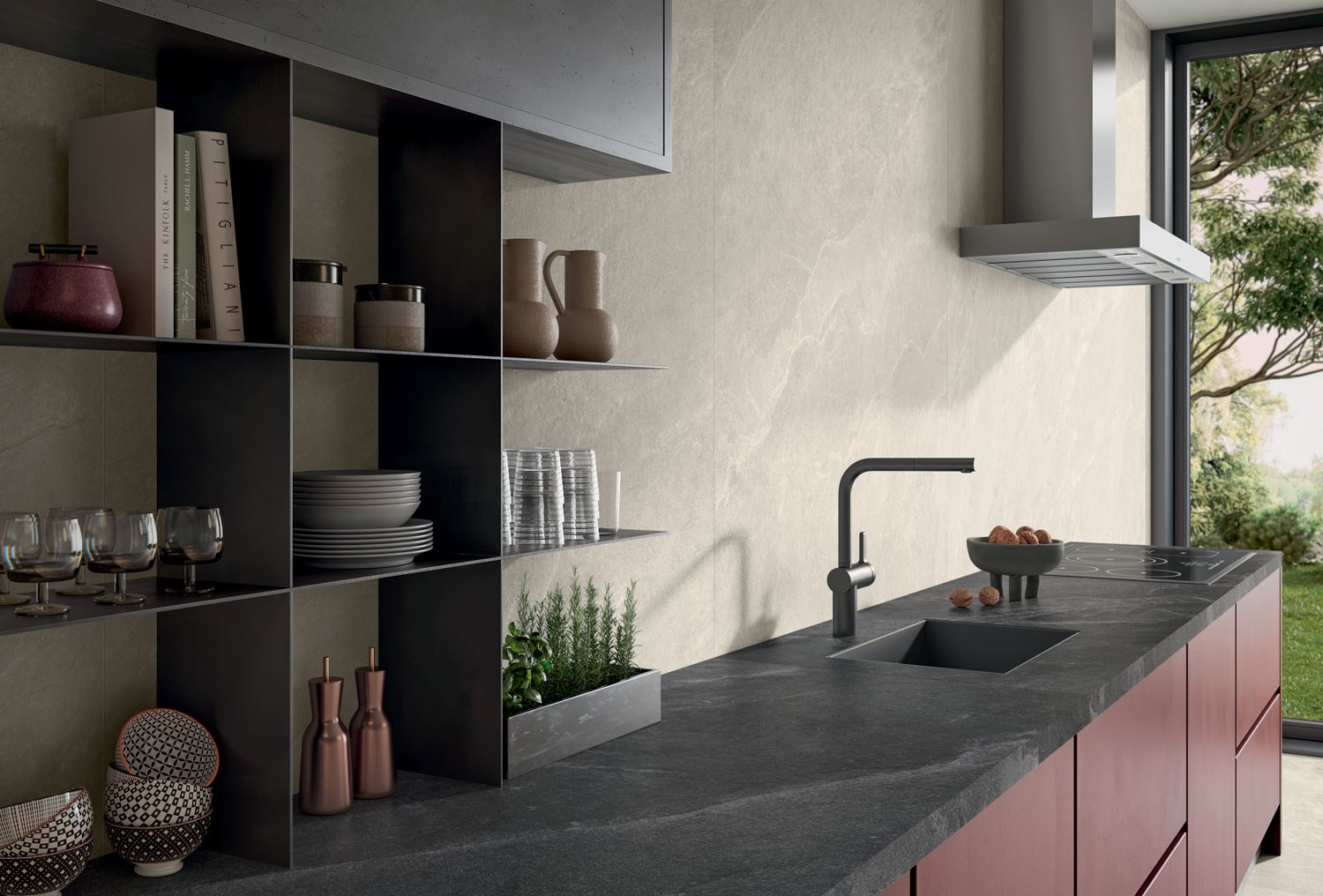 PZ6ST40 На пол Stone Trace Hollow Nat 6 mm 120x278 - фото 9