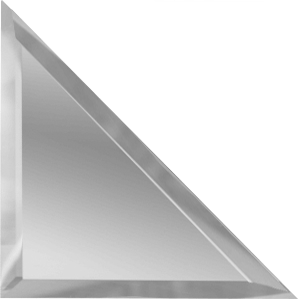 ТЗС1-12 Настенная Зеркальная плитка Треугольная серебряная с фацетом 10 мм 12x12