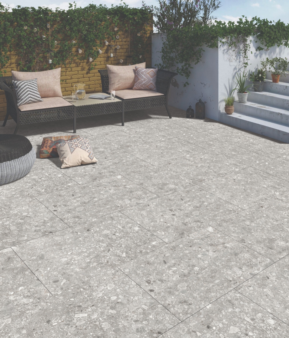 На пол Terrazzo Smoke 20mm 60x60 - фото 2
