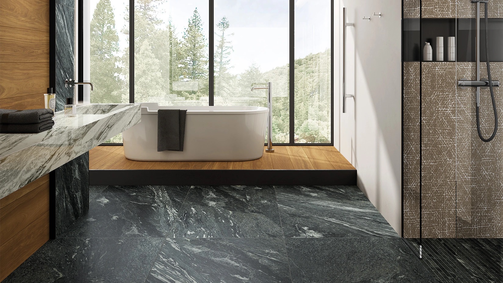 610110000620 Декор Skyfall Nero Block 40x53 - фото 4