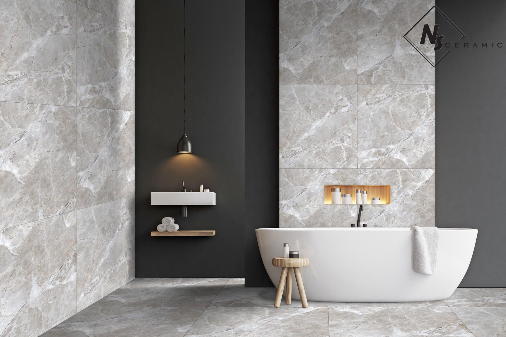 NSC8045 На пол Porcelain Tile 8045 Серый матовый 80x80 - фото 36