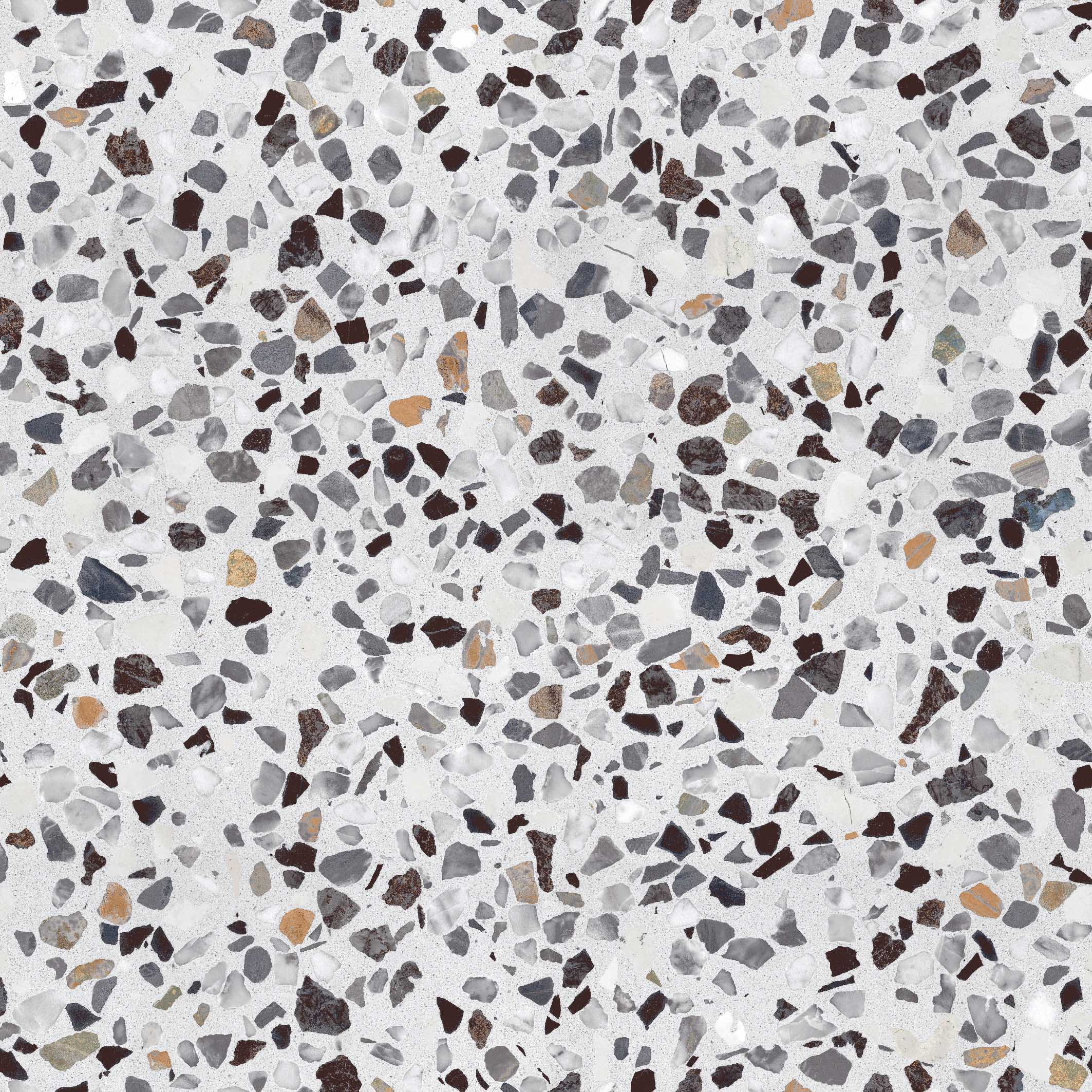 TB 610 На пол Дизайнерский Terrazzo Bianca Чипсы 600x600 - фото 2