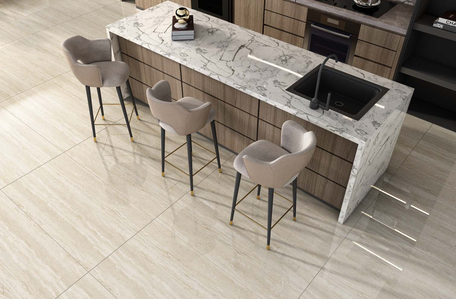 На пол Polished Matrix Ivory 60x120 - фото 25