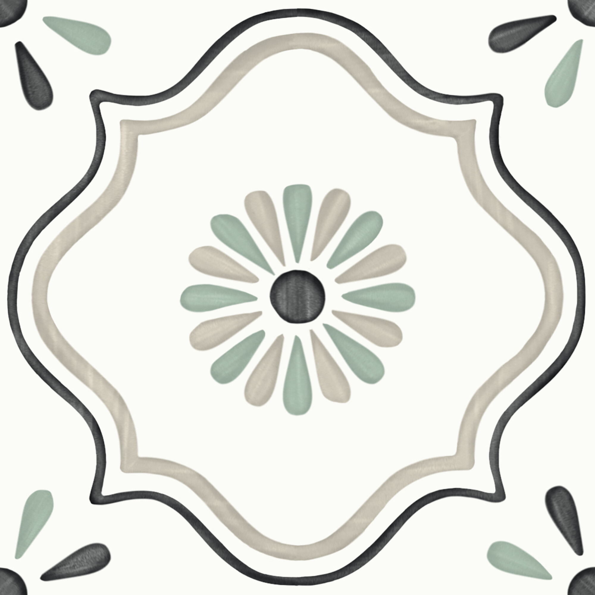 3356231084 На пол Tanger Sand Flower 12.3x12.3 - фото 5