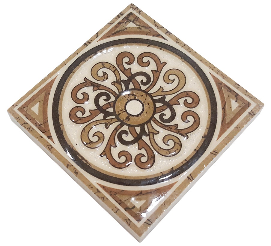 ВК 04 Декоративная вставка Керамические вставки Будапешт 6х6 - фото 2