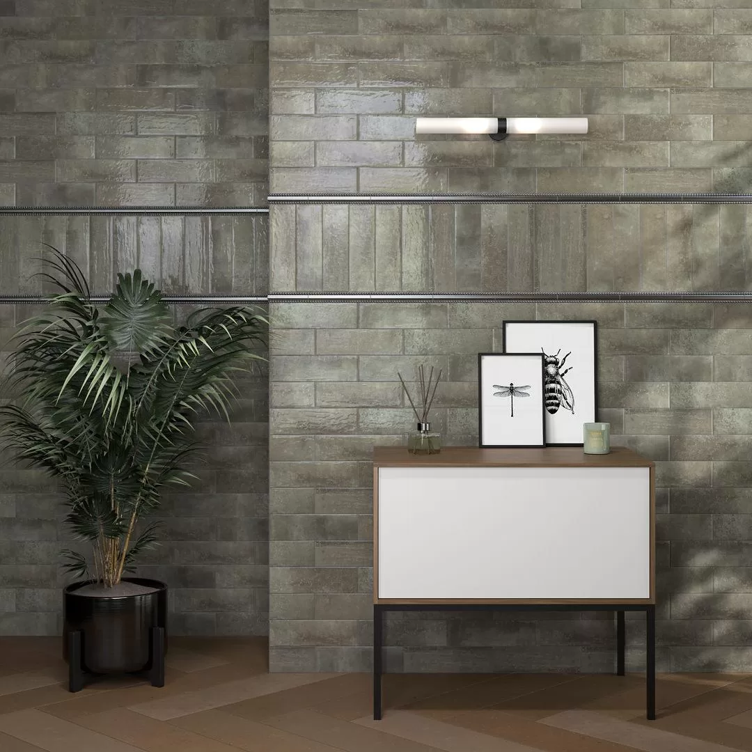 9041 На стену Тракай Зеленый темный глянцевый - фото 20