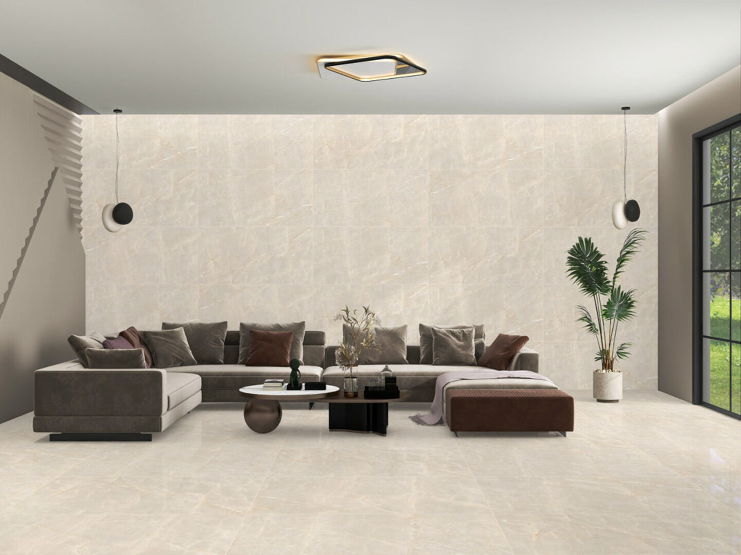 На пол Iona Crema Lappato Carving 60x120 - фото 7