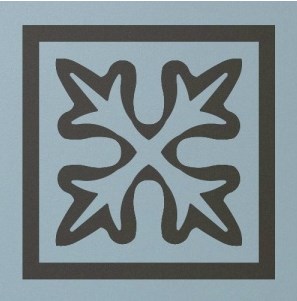 Декоративная вставка Метлахская плитка 050N001D004 ENC01 Patte 04 (ANT. BEP) 5x5