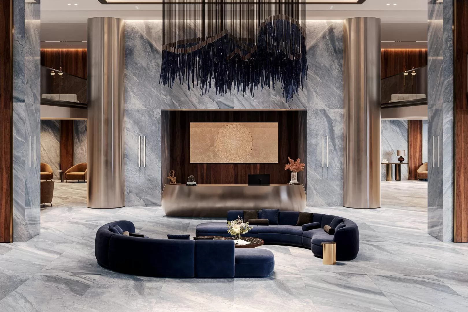 SL1232G0041R6 На пол Bardiglio/Бардилио Синий обрезной 119.5x320x0.6 - фото 10