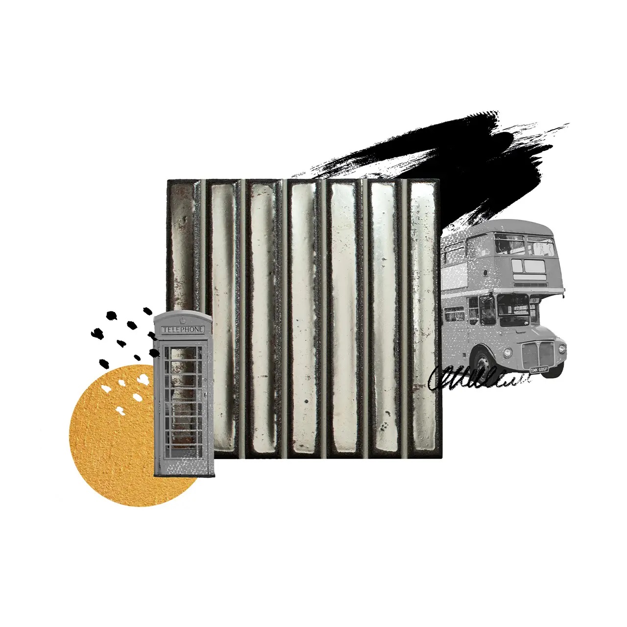 134904 На стену London Calling Bars Silver 11.6x11.6 - фото 14