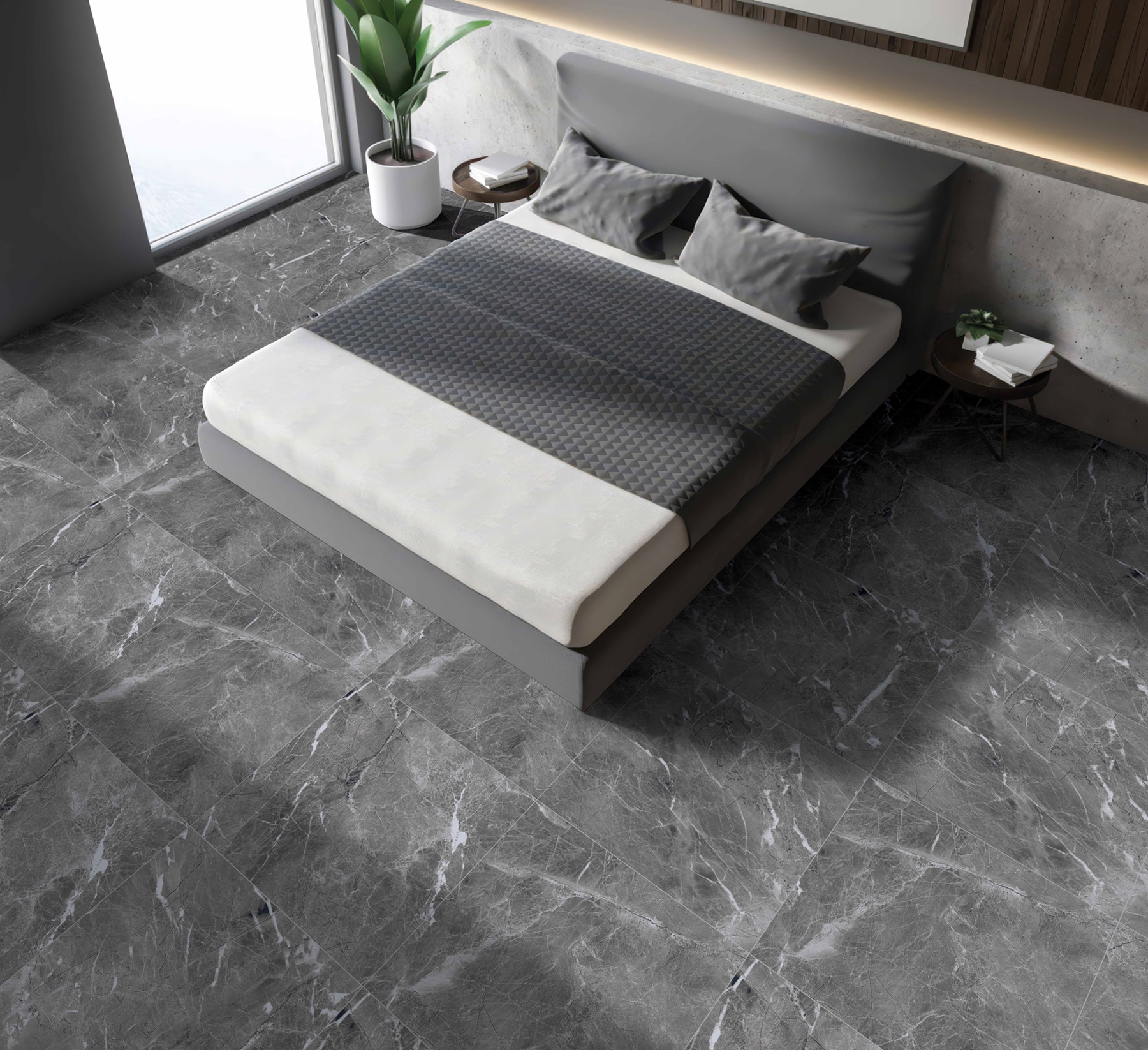 На пол Shadow Dark Grey Темно-серый матовый 60x60 - фото 12