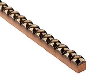 ББ 02 Бордюр Бусинка Платина 0.7х25 - фото 2