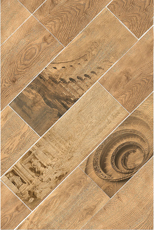 G-253/SR/d01/200x600x9 Декор Italian Wood Венге Орнамент 20x60 Структурированный - фото 13